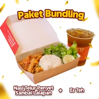 Nasi Telur Penyet Sambal Lalapan Es Teh