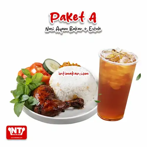 Paket A (Promo) Nasi Ayam Bakar + Es Teh