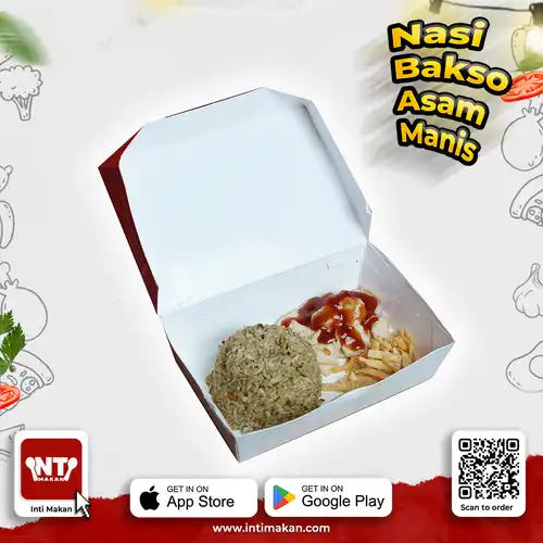# Nasi Bakso Saos Asam Manis